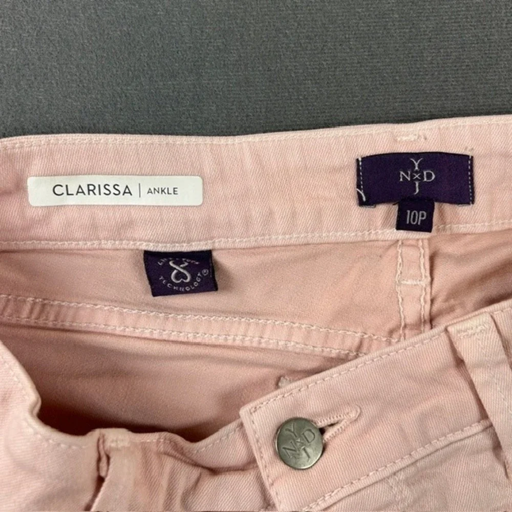 NYDJ Women's Clarissa Ankle Skinny Jeans Light Pink 10P Petite